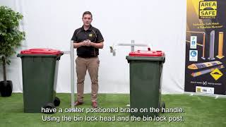 Wheelie Bin Post Locks  Area Safe Products [upl. by Llerrehc763]