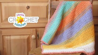 Pixie Baby Blanket using Lion Brand Mandala Yarn  Crochet Pattern amp Tutorial [upl. by Sorgalim]