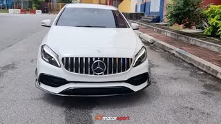 Mercedes Benz W176 A180 SE Facelift Conversion To A45 AMG Facelift Full Bodykit [upl. by Dnesnwot]