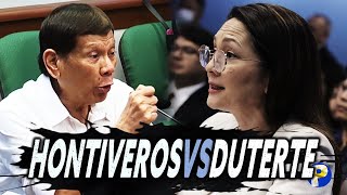 Hontiveros Vs Duterte sa senate hearing [upl. by Eimas]