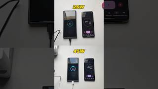 Diferencia de carga 25W vs 45W ⚡️🔋🔌 samsung tech galaxy shorts [upl. by Trygve]