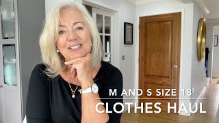 Marks amp Spencer Size 18 Clothes Haul Im 65 and enjoy searching out new clothes on the High Street [upl. by Nevar]