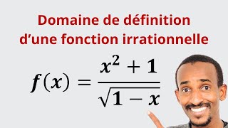 Domaine de définition de fonction irrationnelle [upl. by Ainsley]