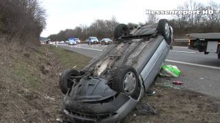 Schwerer Unfall auf der A49 bei Gudensberg 10032011 [upl. by Ole217]