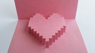 TUTORIAL bigliettino con CUORE 3D [upl. by Vez]