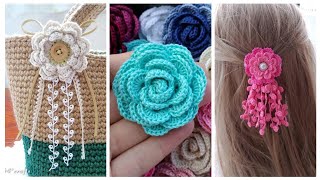 Creative Crochet Flower Button Ideas 2023 [upl. by Kemp]