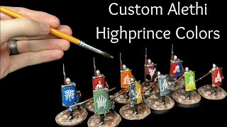 1 soldier with 10 Color Schemes  Alethi Highprince miniature Heraldry [upl. by Ylas]