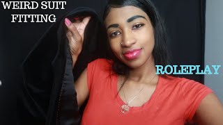 ASMR  Suit Fitting Roleplay Soft SpokenWhisperingHand MovementsMeasuring [upl. by Katuscha]