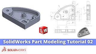 SolidWorks Part Modeling Tutorial 02  SolidWorks Tutorial  SolidWorks Part Modeling [upl. by Algar816]