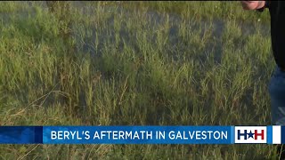 Galveston avoids direct hit from Hurricane Beryl but still sees damage [upl. by Anivad192]