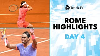 Nadal Faces Hurkacz Medvedev vs Draper Tsitsipas Rune amp More  Rome 2024 Highlights Day 4 [upl. by Airdnola]