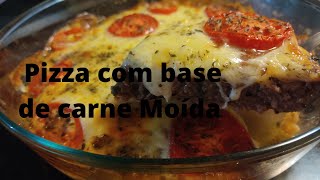 Pizza com base de carne moída Receitas de Criança [upl. by Durward]