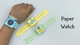 DIY HOW TO MAKE PAPER WATCH  Paper Craft  paper Wrist Watch  Origami Watch  Paper Craft New [upl. by Eneirda]