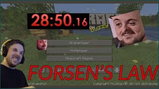 Forsens Law  Minecraft Speedrun Prodigy [upl. by Rakia116]