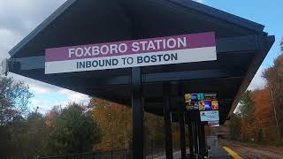 The New Foxboro MBTA station before Commuter Rail service starts [upl. by Kornher]