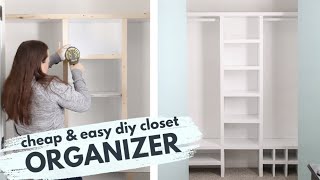 Build a DIY Closet Organizer for Cheap less than 75 [upl. by Tesler]