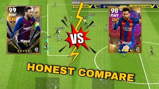 Premium Messi Vs Carryover Messi Compare In eFootball 2022 Mobile  L Messi Ambassador Pack 🔥 [upl. by Kosey110]