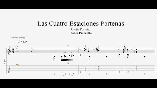 Astor Piazzolla  Las Cuatro Estaciones Porteñas Otoño Porteño  Tab [upl. by Auhsuj]