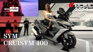 SYM Cruisym 400  LIVE da EICMA 2024 [upl. by Lamhaj]