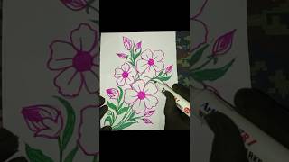 flower drawing 🌷flower tutoria flower art art flowers [upl. by Dielu621]