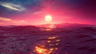 Calming Ocean Sunset Ambience  12 Hours  4K Ultra HD [upl. by Mafala659]