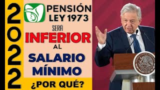 Por esta razón tu PENSIÓN IMSS 1973 quedará debajo del SALARIO MÍNIMO 2022 [upl. by Molahs]