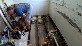 Installing Bathroom Subfloor [upl. by Aizatsana219]