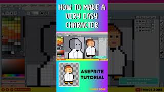 Aseprite TutorialHow to make a very easy character Cómo hacer un personaje muy fácilPixel Art [upl. by Ramos]