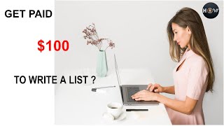 GET PAID 100 TO WRITE A LIST  LISTVERSE [upl. by Marian577]