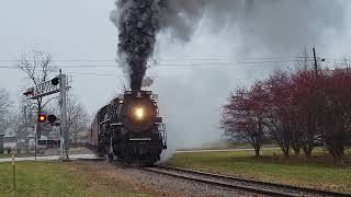 Polar Express train North Pole Express Christmas train Owosso Michigan 12323 [upl. by Nirac]