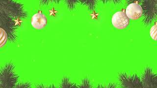 Green screen Christmas background free  Christmas frame background green screen animation  Full HD [upl. by Henryson293]