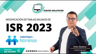 Modificación manual de tablas de ISR anuales 2023 en NOMINAS CONTPAQi [upl. by Ileek]