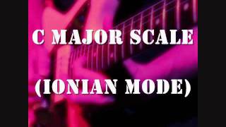 C Major Scale Ionian Mode  Groove Backing Jam Track [upl. by Aroda]