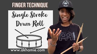 Drum Stick Technique  How to do a Single Stroke Drum Roll  Fast Finger Technique  Meinl Drum Pad [upl. by Salman857]