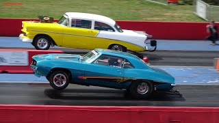 Drag Racing Old School Muscle Cars at US41 Dragstrip Indiana [upl. by Ellata8]