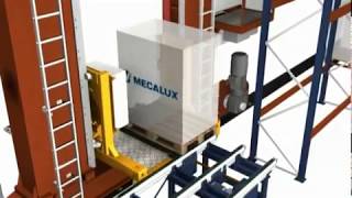 ASRS Stacker Cranes for Pallets  Combined Cycles  Interlake Mecalux [upl. by Moises]