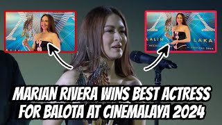 🔴Marian Rivera Wins Best Actress For Balota At Cinemalaya 2024  marian rivera [upl. by Norak]