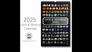 2025 Gem and Mineral Premium Wall Calendar Flip Through fromclaritycove [upl. by Hnahc]