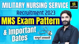 Military Nursing Service MNS Exam Pattern  MNS Exam Important Dates 2024  Raju Sir [upl. by Shien418]