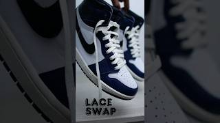 Jordan 1 Midnight Navy LACE SWAP [upl. by Saerdna152]