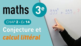 Conjecture et calcul littéral [upl. by Odrautse]