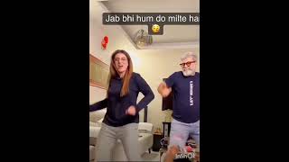 Akshara Singh dance with father shortsaksharasinghofficial aksharasingh dance thumka [upl. by Ainot]