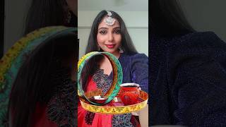 Beautiful Easy Karwachauth Look for newly weds karvachauth makeup shorts [upl. by Harl42]