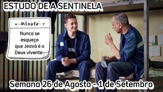 Estudo da Revista a Sentinela Perguntas e Respostas Semana 26 de Agosto  1 de Setembro JW Brasil [upl. by Sephira891]