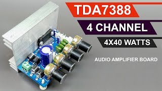 4X40 Watts 4 Channel Audio Amplifier Board DIY TDA7388CD7388 IC Hindi ELECTRO INDIA [upl. by Hattie]