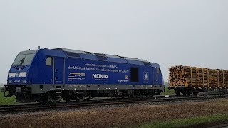 Güterzug Holzzug der Pressnitztalbahn koppelt in Grohnde an [upl. by Alegnasor533]