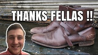 WE OVERHAULED OUR FRIENDS BOOTS  Ferragamo Jodhpur Boot Restoration [upl. by Eentirb628]