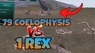 79 COELOPHYSIS vs 1 REX Evento big boss The Cursed Isle servidor Mapogos [upl. by Nosyd]