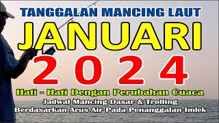 Tanggalan Mancing Januari 2024 Referensi Mancing Laut [upl. by Alexa326]