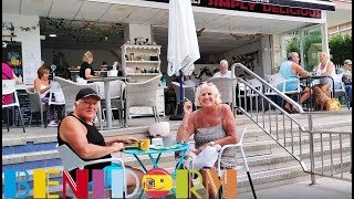 BENIDORM INFO WALK☀️💬📣Bars Shops Hotels amp Bakeries  Its Got The Lot🍰🍺🍴🍗🍟benidorm [upl. by Chloe]